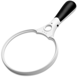 Handheld Magnifying Glass Extra Large LED Reading Magnifier Jumbo Size Luminous Magnifying Glass Visual Aid 2 x 4 x 25x Magnifying Glass Reading Magnifying Glass Watchmaker Magnifying Glass