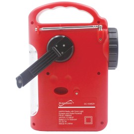 Supersonic® SUPERSONIC SC-1095ER 5-Way Emergency Solar/Hand Crank Radio with Flashlight