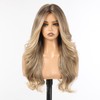 Allbell Brown Ash Blonde Ombre Synthetic Mesh Wig Women, 4