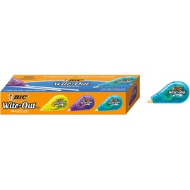 BIC Wite-Out Brand Mini Correction Tape, White, 12-Count