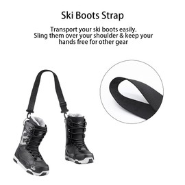 Kolti Ski Boot Carrier Straps Adjustable Snowboard Strap Shoulder Sling Leash Ice Skates Winter Sports Accessories