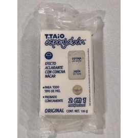 T.TAIO ESPONJABON EFECTO ACLARANTE CON CONCHA NACAR PRODUCTO DE MEXICO