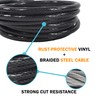 Lumintrail 12mm (1/2 inch) Heavy-Duty Security Cable, Vinyl Coated Braided