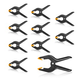 FUDESY 4.5 inch Spring Clamps, Heavy Duty Backdrop Clips for Photography Studio, Plastic Strong Clamps for Crafts, Woodworking DIY, 10-Pack