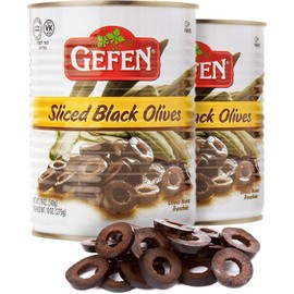 Gefen Sliced Black Olives 19oz (2 Pack)