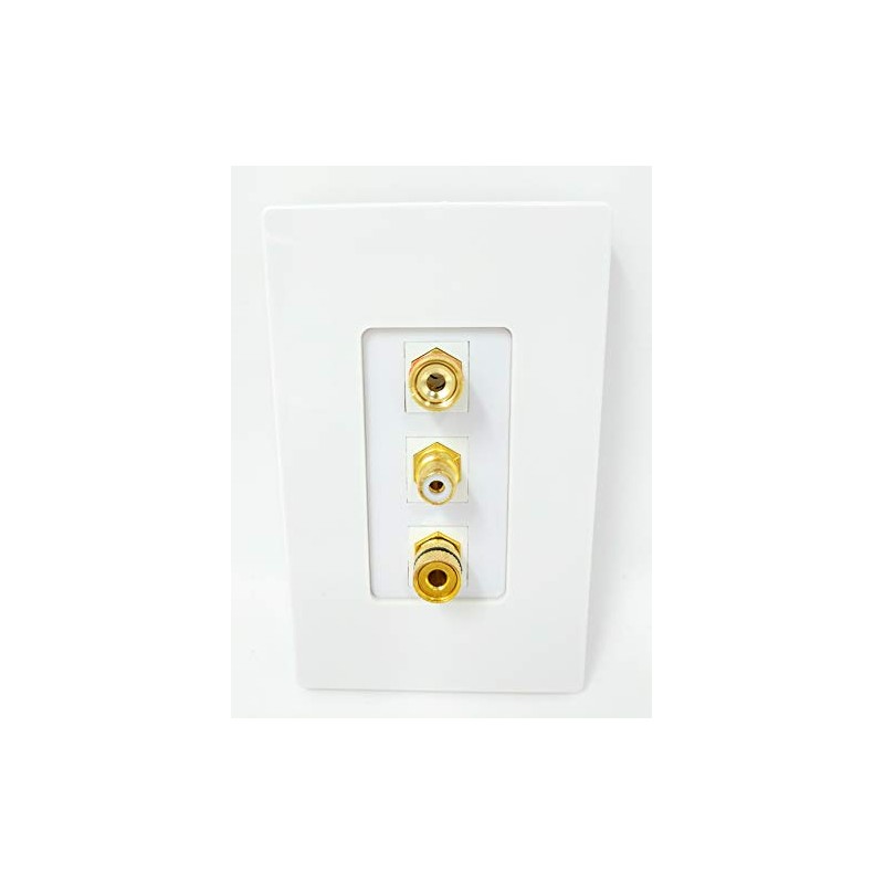 RiteAV - 1 Port RCA White 2 Port Banana Speaker