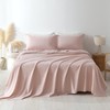 PANDATEX Sepia Rose King Size 4 Piece Sheet Set, Linen-Textured