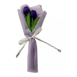 Flores Tulipanes Decoracion Ramo De Flores Tulipanes Con Bolsa De Regalo Lindo Detalle