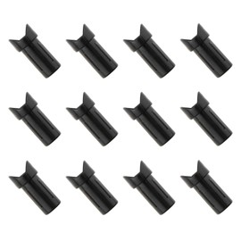 MEETOOT Crossbow Arrow Nocks 12pcs Black Plastic Crossbow Half Moon Arrow Nocks Tails 7.6mm Archery Arrows Shaft DIY