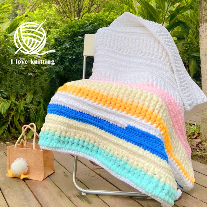 Chunky Chenille Yarn for Crochet 500g DIY Knitting Blanket Amigurumi