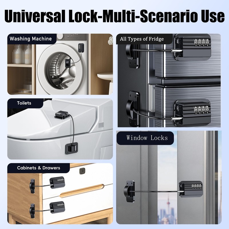 Fridge Lock Window Lock Children No Drilling Fridge Lock with