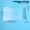 JUXYES 4 Pack Clear Acrylic Business License Frame for Wall,