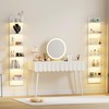 Qupui 6-Tier Wall Shelf with RGB LED, 57" Floating Storage,