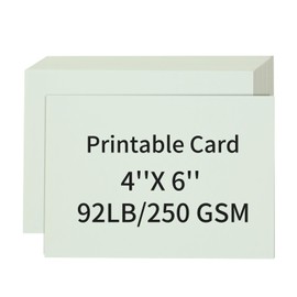50 Pack 4x6 Cream White Cardstock Paper, Thick Index Card for Printer, 92lb/250GSM Heavyweight Blank Card, Postcards, Wedding Invitation, DIY Crafting, Greeting Card Making