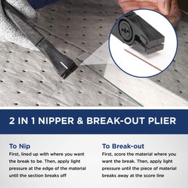 Fletcher® 8” Running and Nipping Pliers, Breakout Glass Hand Tool