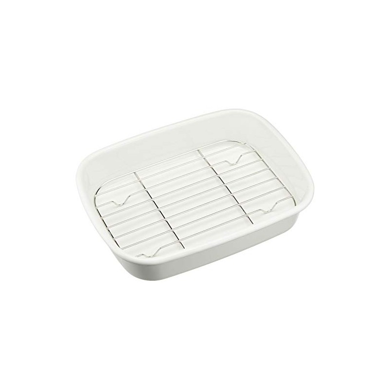 Pearl Metal Tempura Tray Enamel Blanc Kitchen HB-3679 White (Approx.)