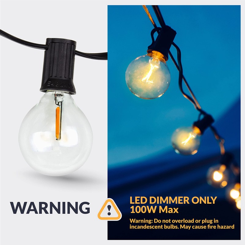 Newhouse Lighting PSTRINGLEDDIM G40 String Weatherproof Technology, 100W Dimmer with