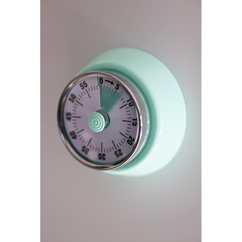 Magnetic Kitchen Timer|Vintage-Style Manual Twist Kitchen Timer|Metallic Kitchen Timer (Blue)