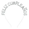 Feliz Cumpleaños Tiara Y Faja Diademas Fiesta Cumpleaño Plata +
