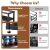Nuovoware Expandable Coffee Syrup Organizer, 2-Tier Syrup Rack, Black