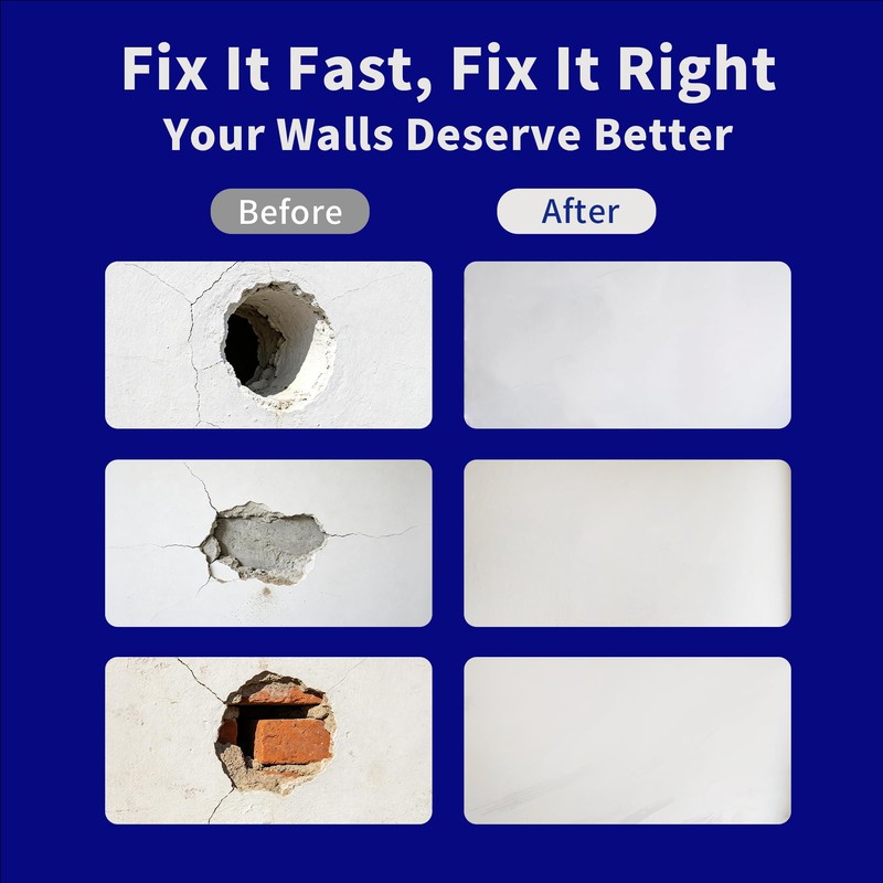 Breliter Drywall Repair Patch Kit, 13 Pcs Self-Adhesive Aluminum Wall