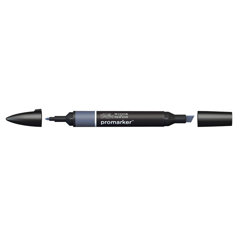 Winsor & Newton, Promarker, 2 Tip: Fine and Wide, Storm