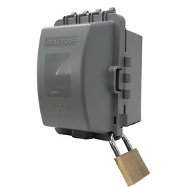 Sealproof 1-Gang Weatherproof In Use Outlet Cover | Horizontal/Vertical Outdoor Plug and Receptacle Protector, Lockable Bubble Cover, UL Extra Duty Compliant, 18 Configurations, Gray