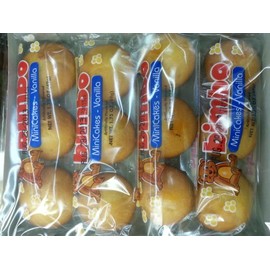 1 Box of Bimbo Mini Cakes Vanilla 4 Pack Per Box