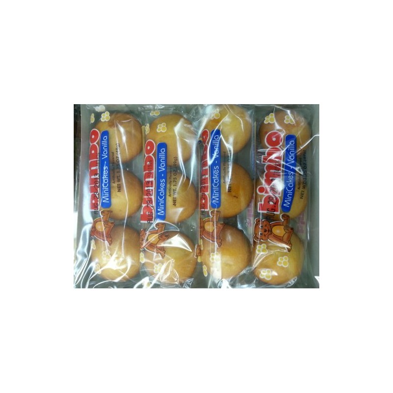 1 Box of Bimbo Mini Cakes Vanilla 4 Pack Per
