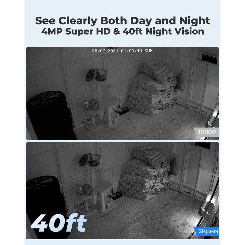 Reolink 4MP Indoor Security Camera, 2.4G/5GHz Dual-Band WiFi, Pan Tilt