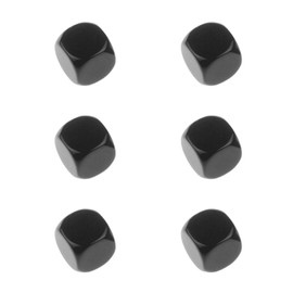 SaveSooo Blank Dice 6pcs 16mm (Black) Kids Toys DIY Fun and Teaching