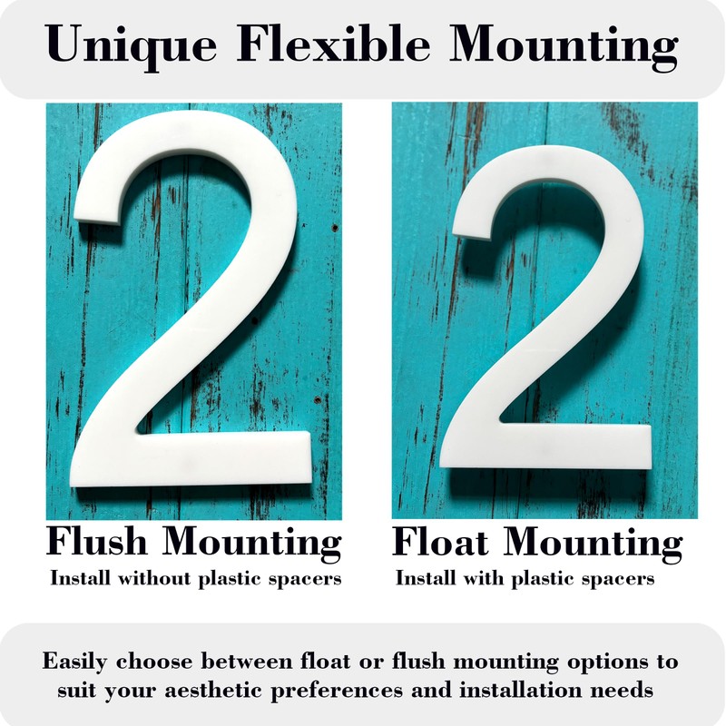 Modern 8-Inch House Numbers/Anti-fade & Rustproof Address Number for Home