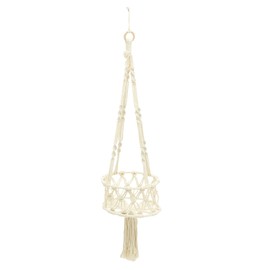 STOBAZA Macrame Hanging Fruit Basket Decorative Rope Storage Hammock for Kitchen Wall Mounted Vegetable Organizer for Home and Ideas