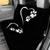 Mumeson Dog Paw Heart Print Rear Seat Covers for SUVs