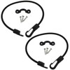 LUORNG 2pcs 12 Inches Elastic Rope Bungee Cord Rod Strap