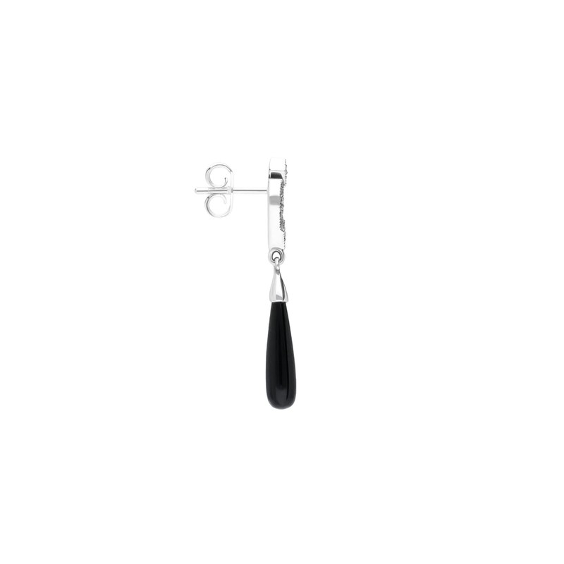 Esse Marcasite Sterling Silver Black Onyx and Marcasite Belle Epoque