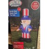 Gemmy 4ft Tall Uncle Sam Patriotic Inflatable