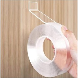 Tuqiso Double Sided Tape Heavy Duty, Extra Large Nano Adhesive Tape, Clear Mounting Tape Picture Hanging Adhesive Strips,Removable Wall Tape Sticky Poster Tape Decor Carpet Tape (9.85 Feet)