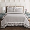 Lush Decor Ella Ruffle Lace Comforter, 3 Piece Set, Full/Queen,
