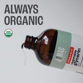 J MAC BOTANICALS, Organic Vegetable Glycerin (Glass Bottle)