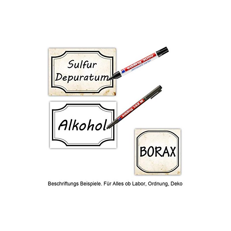 50 x Vintage Apothecary Bottles Label 5 x 5 cm,