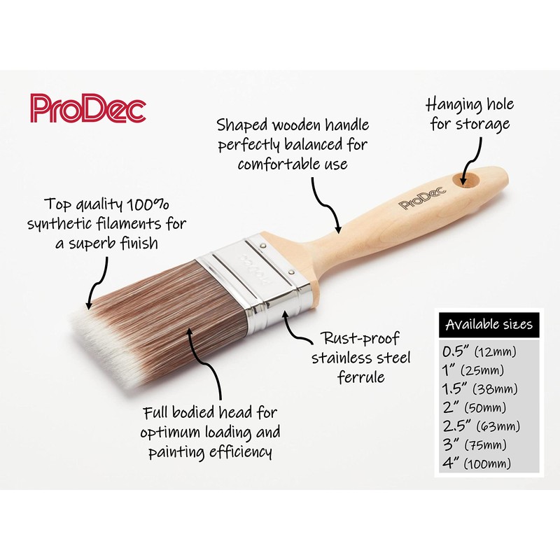 ProDec B0731BHTKJ 1" Pro Dec Premier Paint Brush