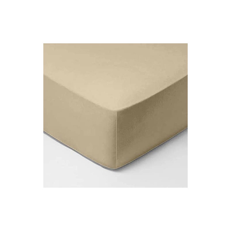 linensland® Super King Fitted Sheet Beige - 100% Egyptian Cotton