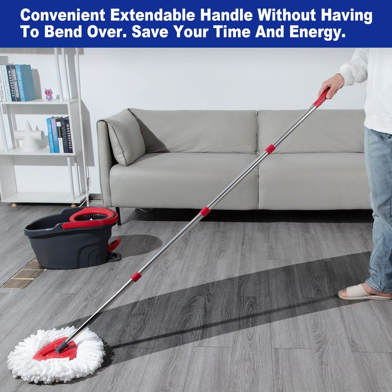 TIDYKITC Mop Replacement Handle Compatible with Ocedar Mop Head and