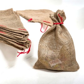 pajoma XXL Gift Bags Jute Bag Natural 17 x 25 cm Bags for Filling (12 Bags)