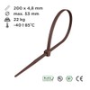 intervisio Cable Ties 200 mm x 3.6 mm Dark Brown