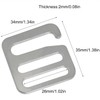 LUORNG 4PCS G Shape Buckle Stainless Steel Silver For Backpacks
