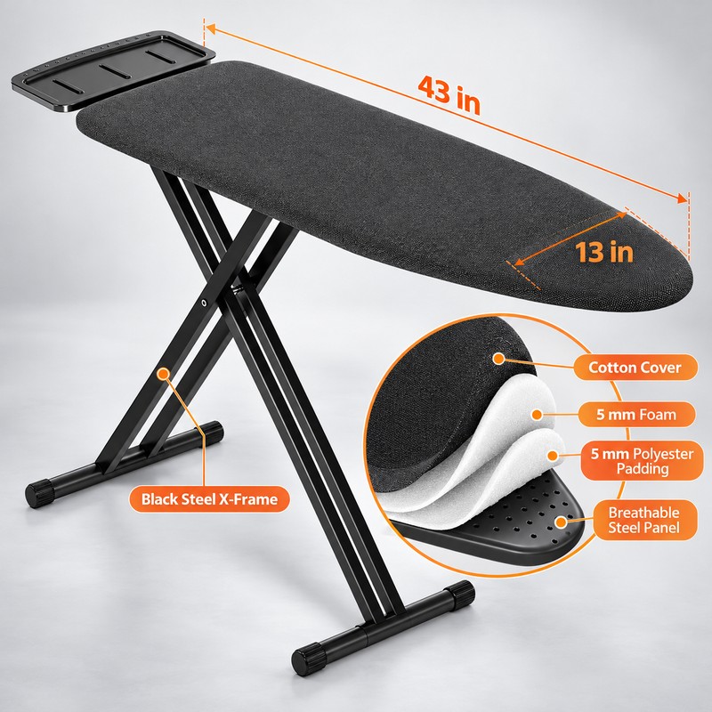 43 x 13 Inch Full Size Folding Ironing Board, 7