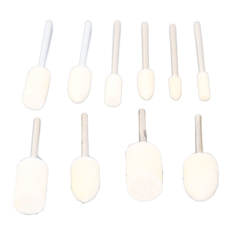 50Pcs Wool Felt Mandrel Mounted Grinding Polishing Wheel Buffing Wheel