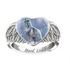 HUKQBUNX 925 Sterling Silver Plated Snow Wolf ring angel wing